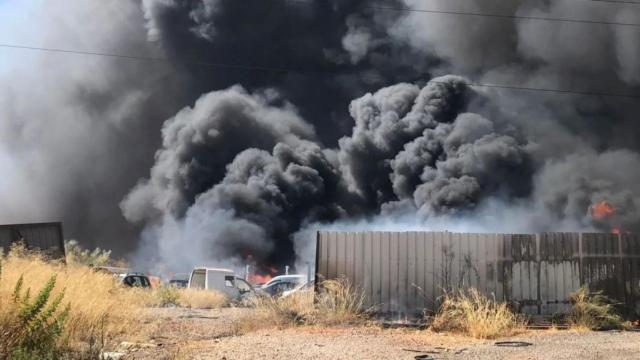 El denso humo era visible desde Toledo y pueblos de alrededor.