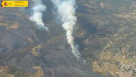 Declarado nivel 2 en el incendio de Cebreros por  su simultaneidad con otros fuegos graves