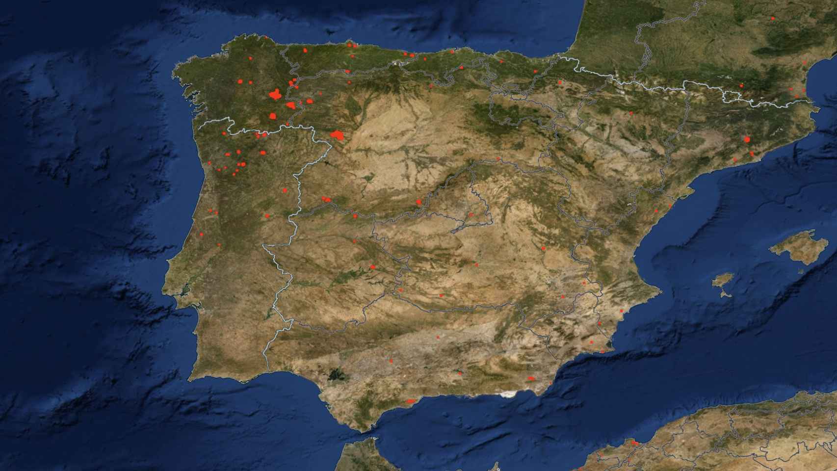 Los 'Google Maps' para ver en directo la evolución de los incendios que  arrasan toda España