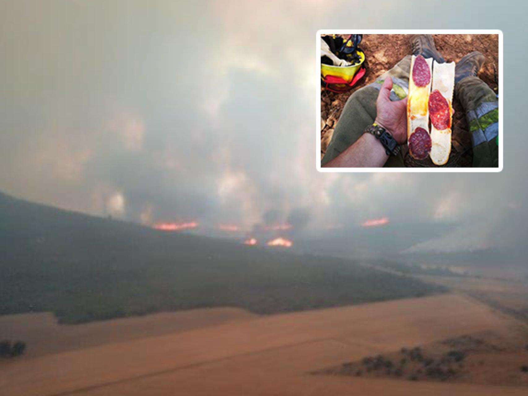 El incendio en Losacio y uno de los bocadillos