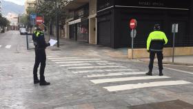 Policía actuando en Marbella.