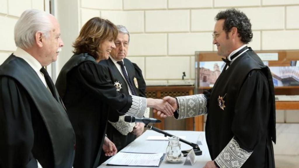 Toma de posesión de Álvaro García como jefe de la Secretaría General Técnica de la Fiscalía, en marzo de 2020./
