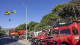 Efectivos de la UME llegan al incendio de Cebreros.