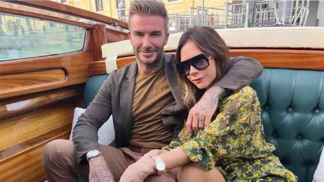 David y Victoria Beckham en Venecia.