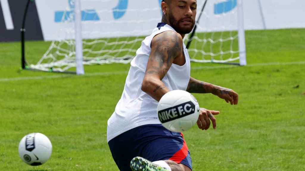 Neymar Jr., en un entrenamiento del PSG