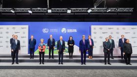 Algunos de los líderes mundiales participantes en la COP26, en Glasgow.