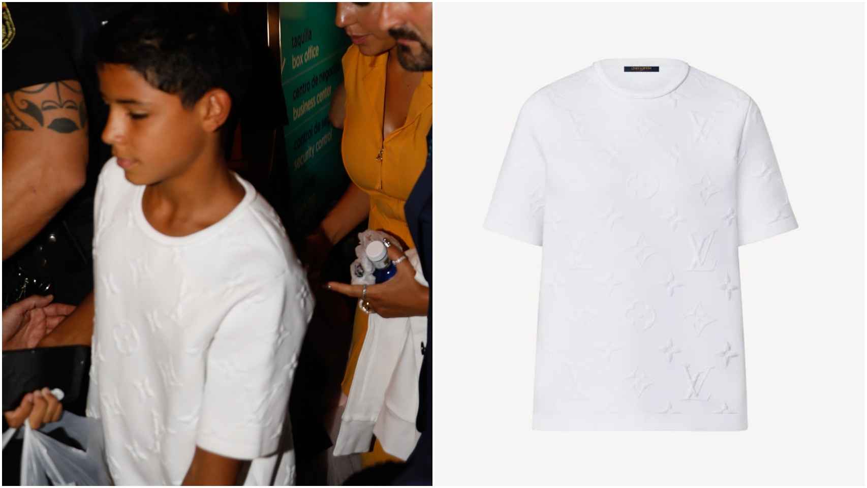 La camiseta favorita de Cristiano Ronaldo Jr. es blanca, de Louis
