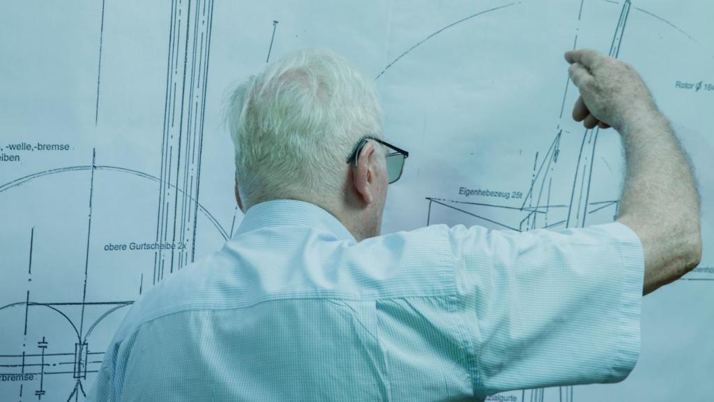 Horst Bendix beschreibt sein Windrad