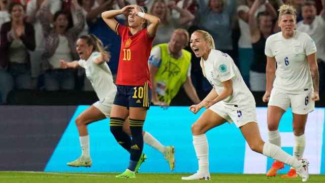 Imagen del partido de la Eurocopa femenina que enfrentó a Inglaterra y España