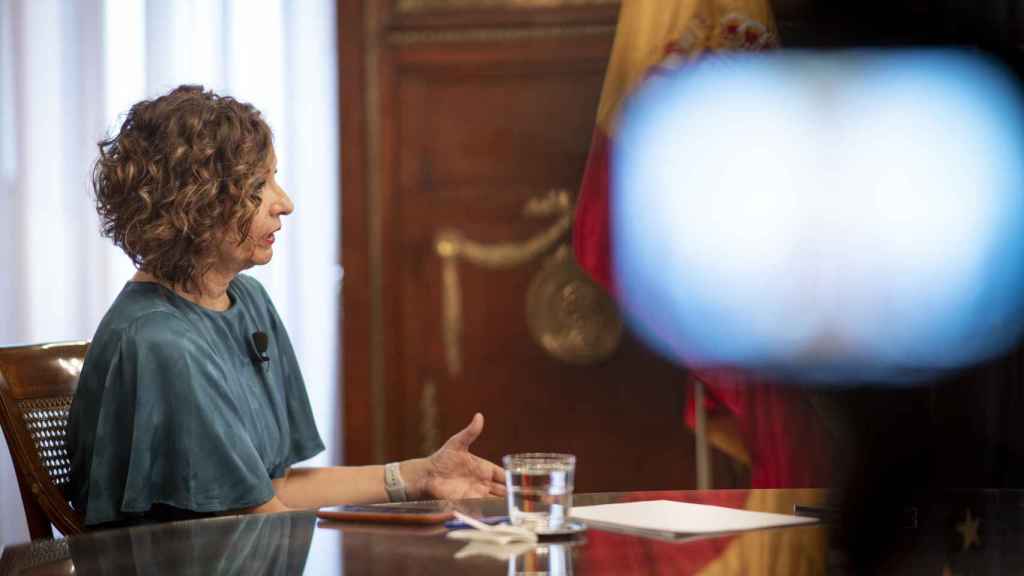 María Jesús Montero, ministra de Hacienda durante la entrevista con EL ESPAÑOL.