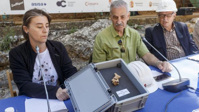 Presentación del hallazgo de la cara del primer europeo en Atapuerca