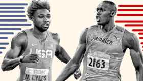 Noah Lyles y Usain Bolt