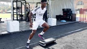 Aurélien Tchouameni durante un entrenamiento