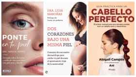 Portadas de los libros de las doctoras Natalia Jiménez y Lidia Maroñas y la periodista Abigail Campos.