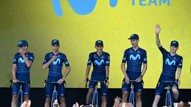 El Movistar Team en la presentación del Tour de Francia 2022