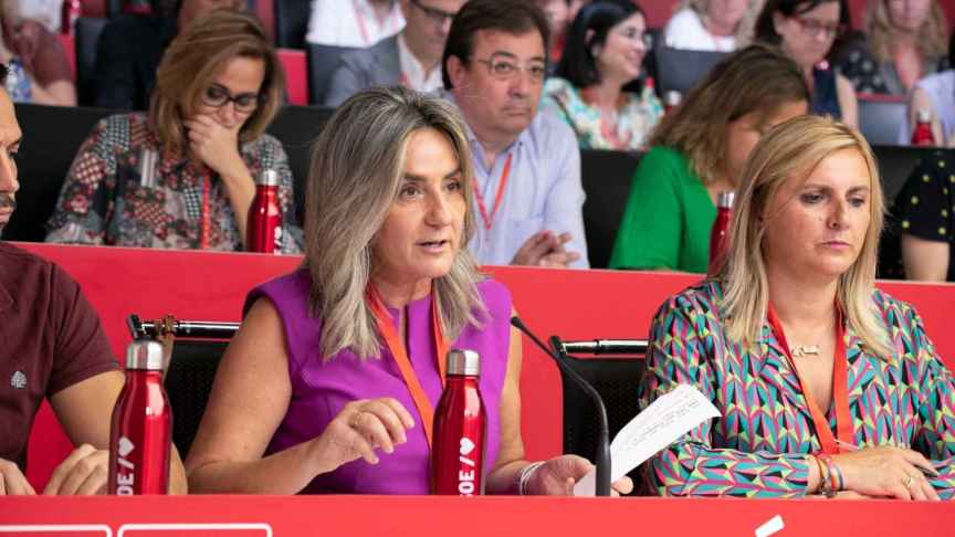 Milagros Tolón en el Comité Federal del PSOE.