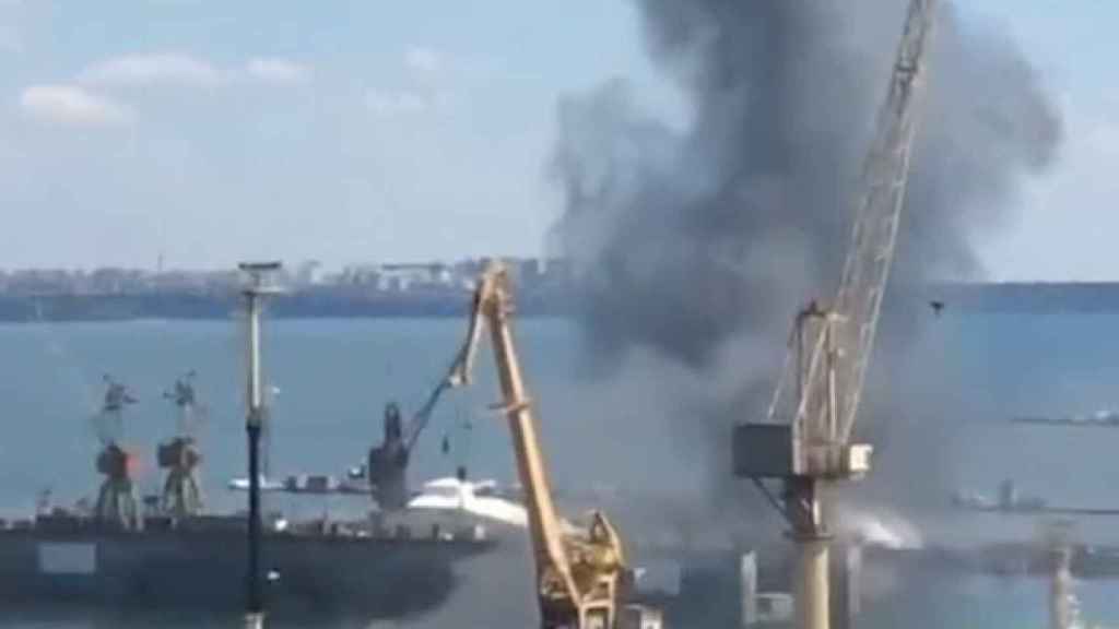 Puerto de Odesa tras el ataque.