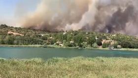 Incendio en Ruidera. Foto: Meteo Hellín.