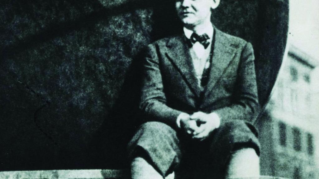 Federico García Lorca en la Universidad de Columbia en 1929.
