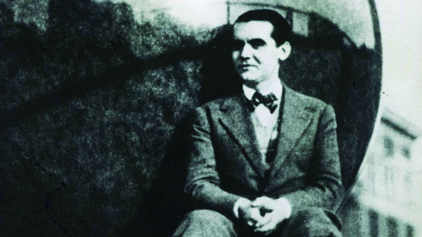 Federico García Lorca en la Universidad de Columbia en 1929.