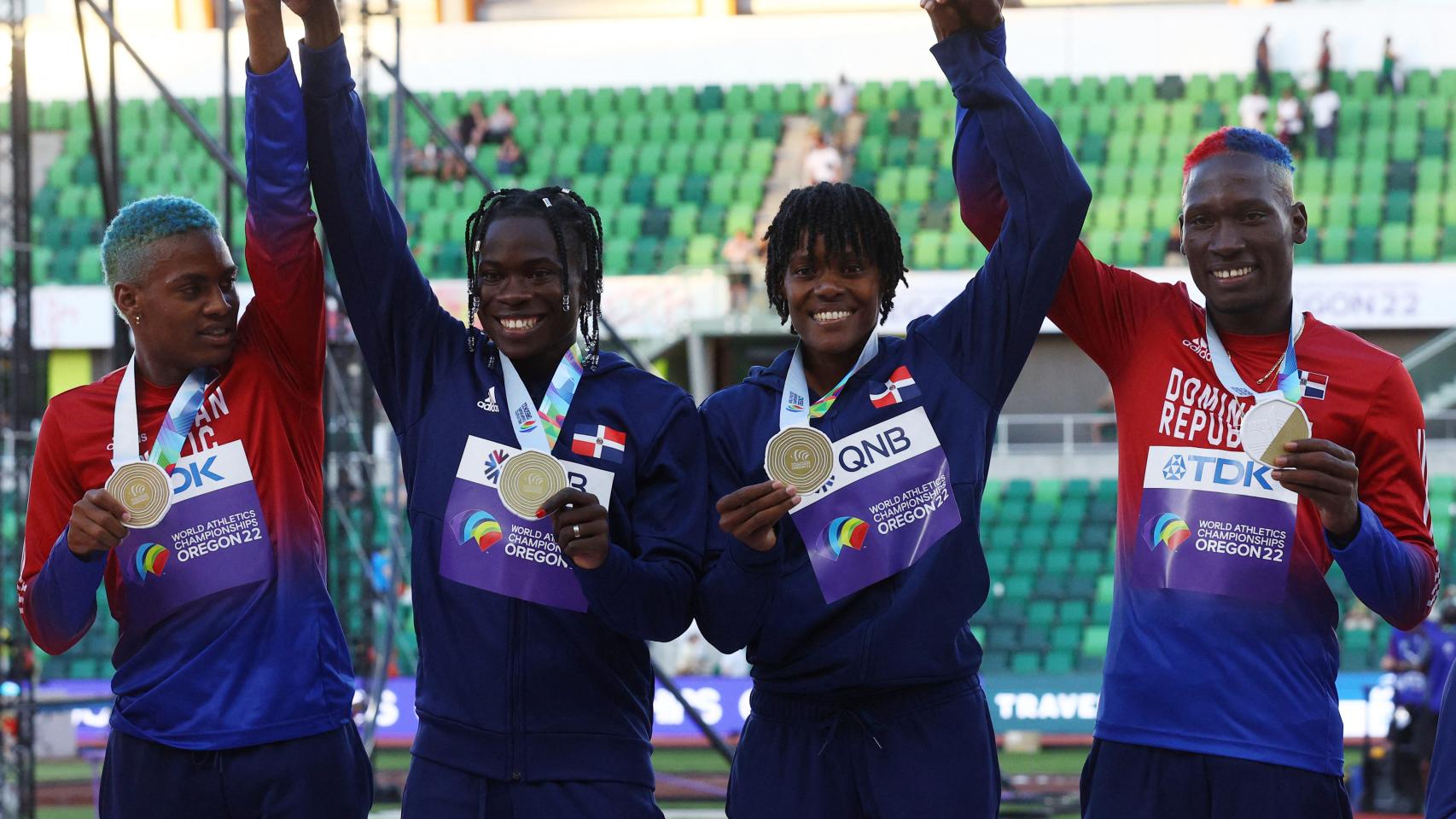 Fiordaliza Cofil, oro en el Mundial de atletismo, y la duda sobre su sexo ¿es realmente una mujer? Foto