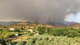 Vista del fuego. Consorcio de Bomberos de Valencia