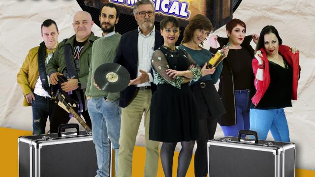 El reparto del musical '70 Memorables Décadas' en un cartel promocional