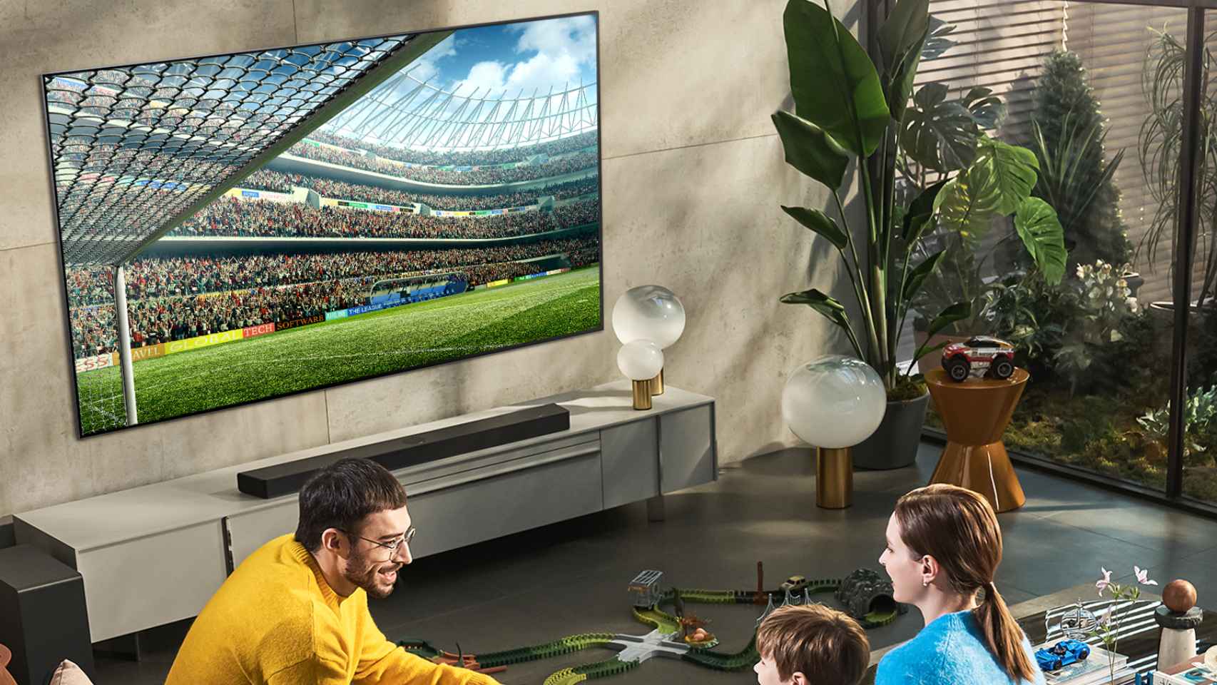 Un televisor LG con el que ver deporte.
