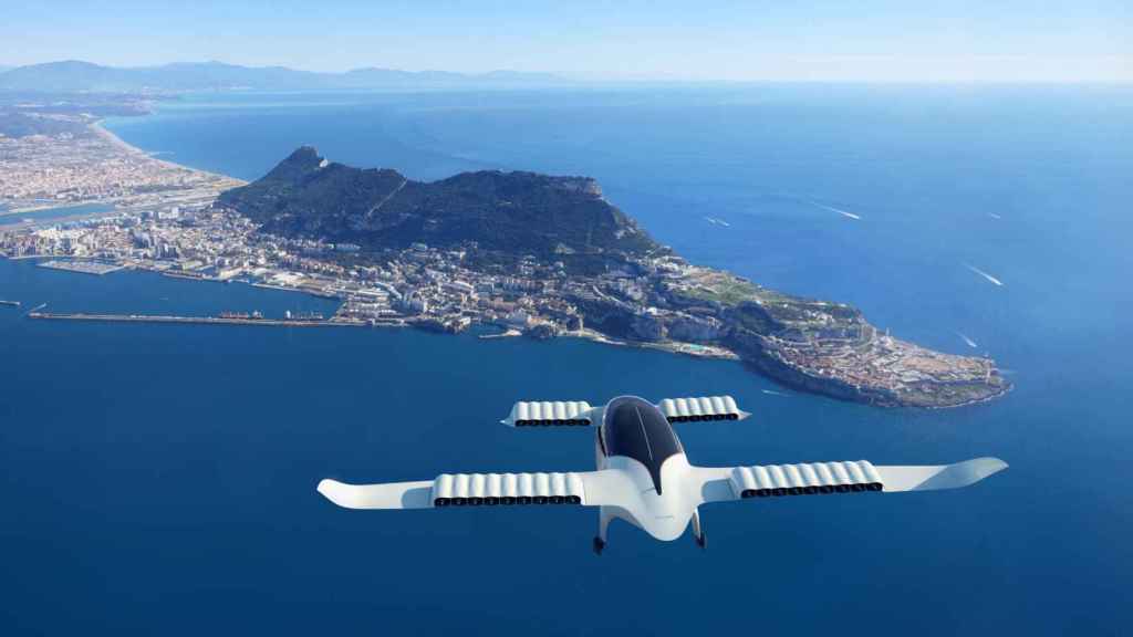 Lilium Jet dejando atrás Gibraltar