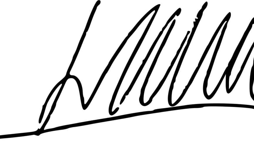 La firma de Abascal.