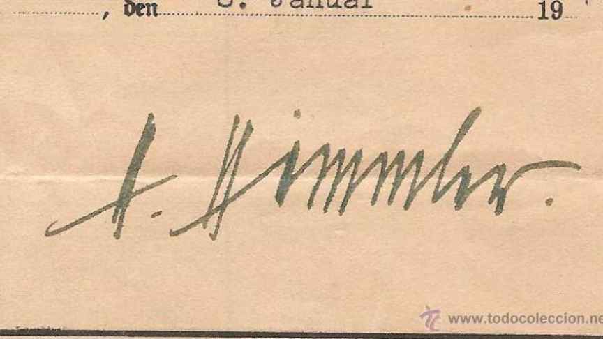 La firma de Himmler.