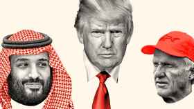 Mohamed bin Salmán, Donald Trump y Greg Norman