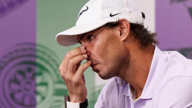 Rafa Nadal, durante una rueda de prensa en Wimbledon