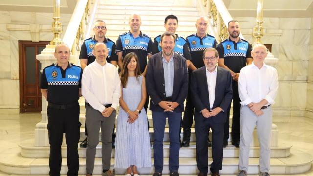 Acto de la toma de posesión de los policías en el Ayuntamiento de Valladolid