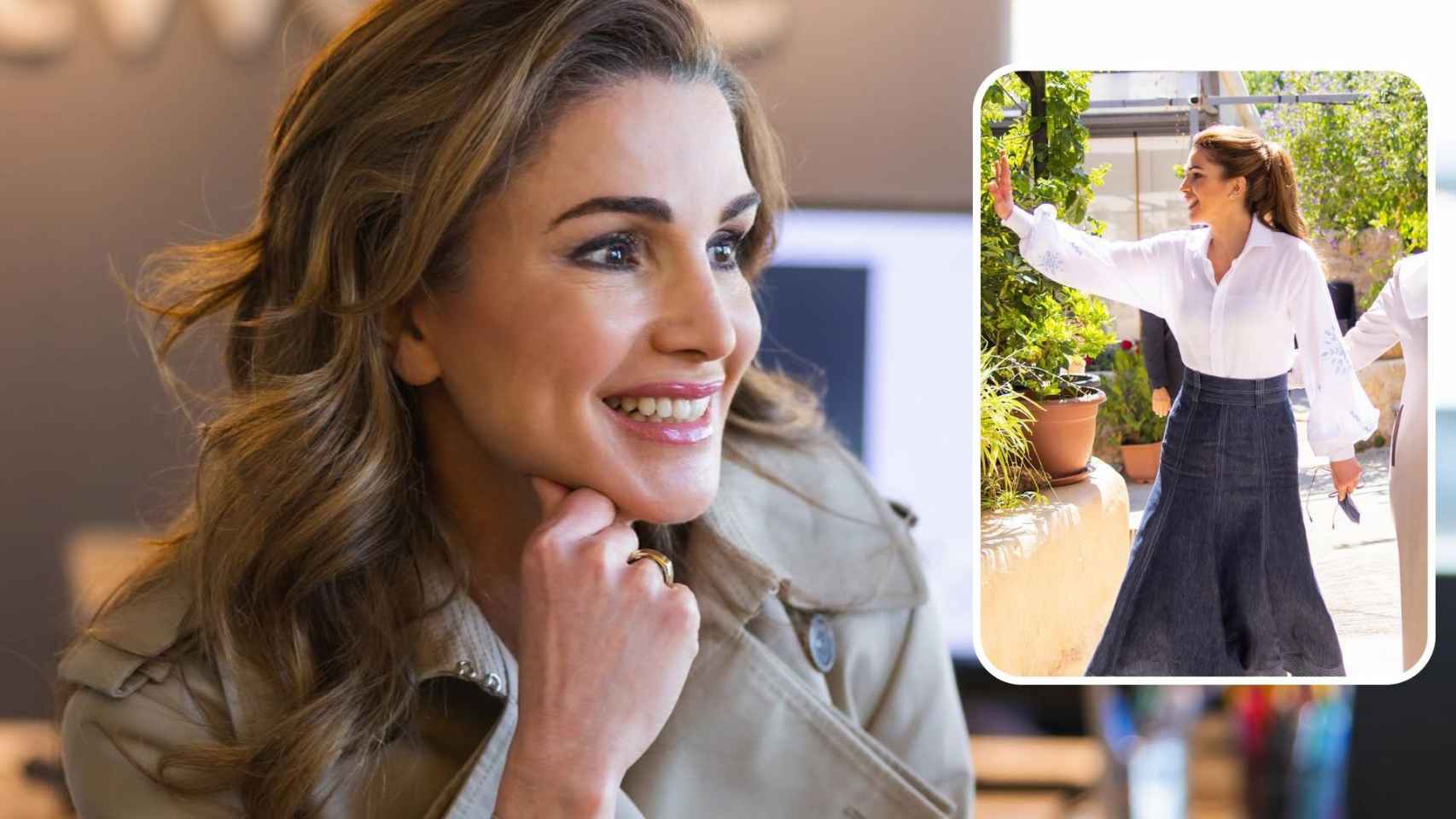 Los 'looks royal' de la semana: Rania es la estrella con la falda vaquera que más favorece