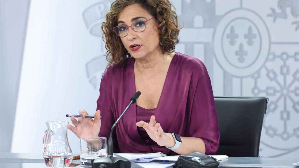 María Jesús Montero, ministra de Hacienda y Función Pública, el pasado martes durante la rueda de prensa posterior al Consejo de Ministros.