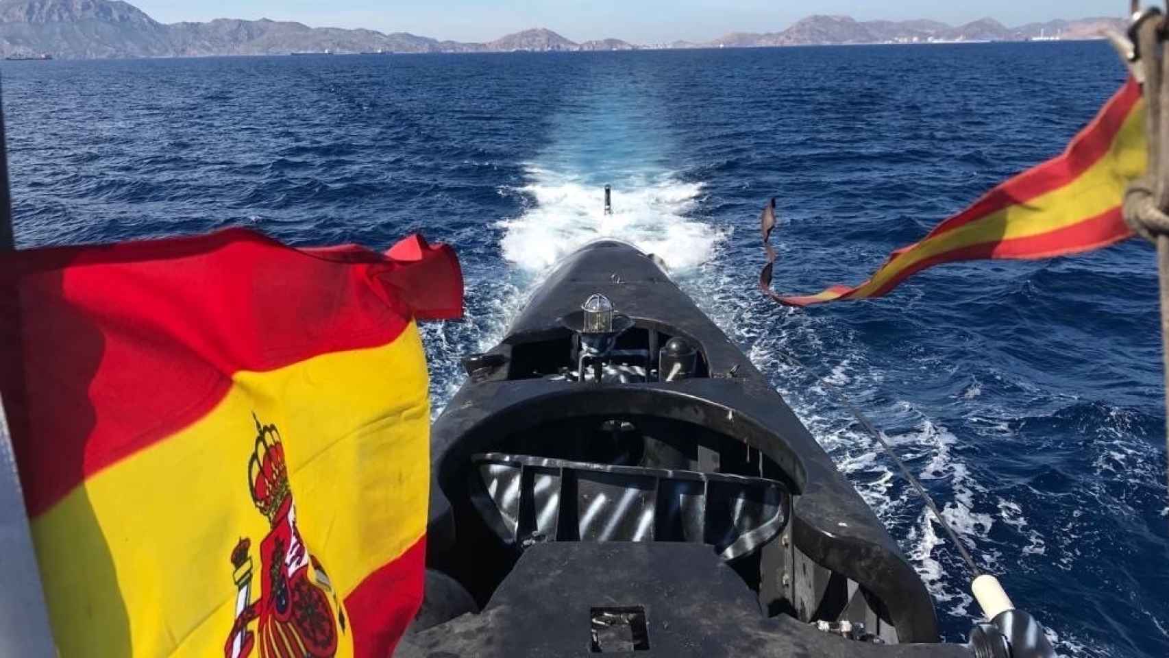 Tramontana saliendo de Cartagena (Murcia) para integrarse en Sea Guardian