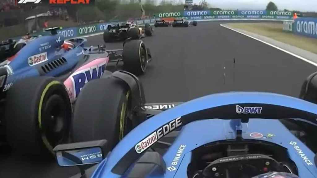 El enfado de Fernando Alonso con Esteban Ocon