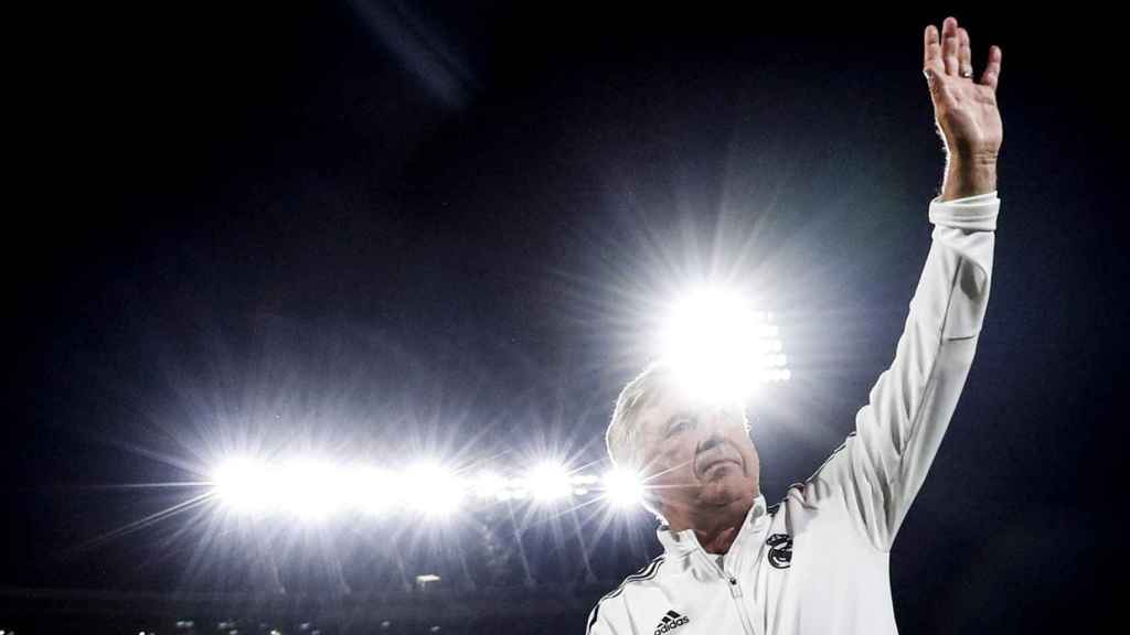 Carlo Ancelotti, durante un partido del Real Madrid