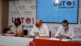 Imagen de archivo de una rueda de prensa de UGT Servicios Públicos de Castilla y León.