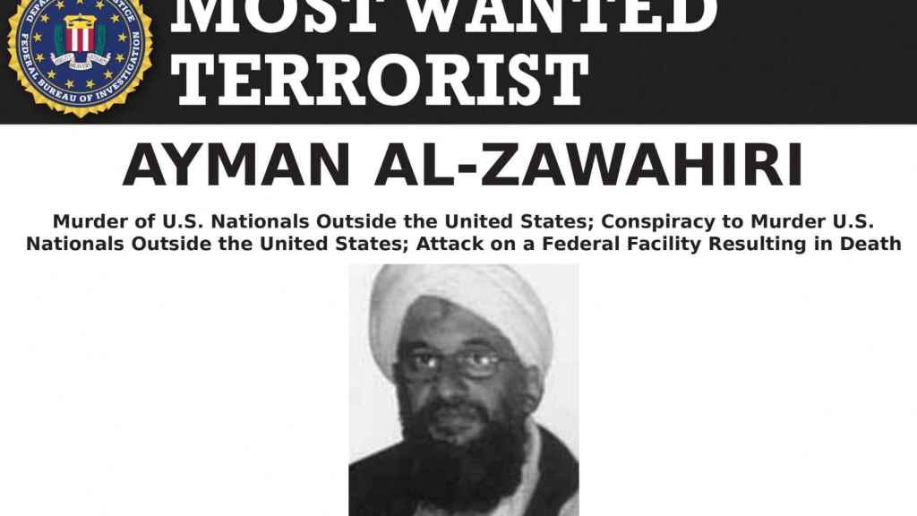 Cartel de Ayman al-Zawahiri , uno de los más buscados del FBI.