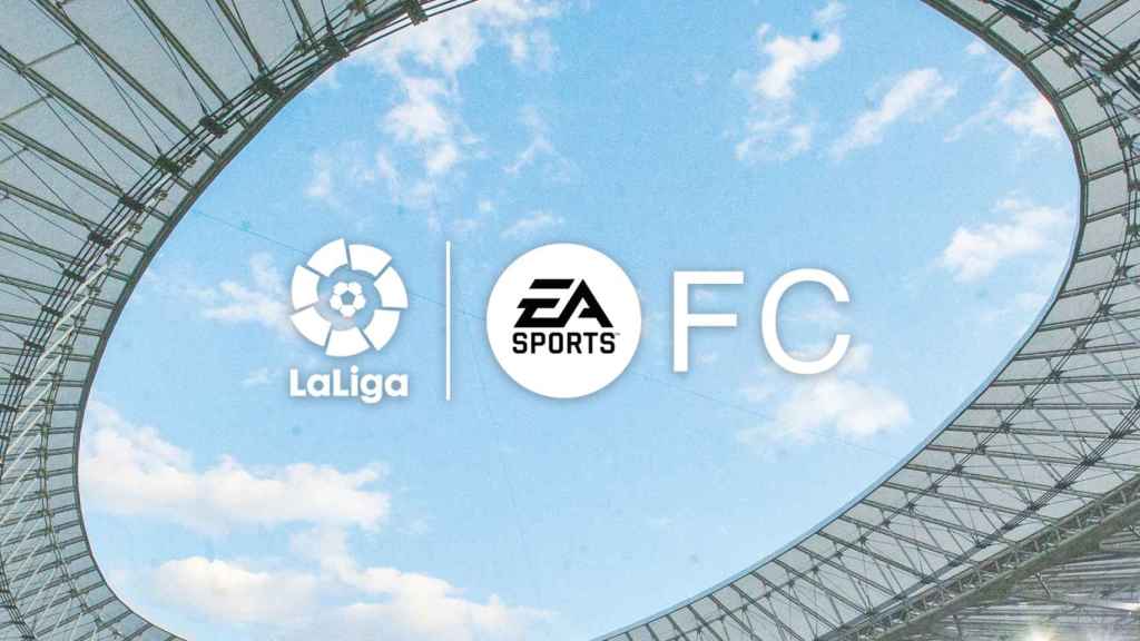 Logos de LaLiga y de EA Sports FC tras el acuerdo alcanzado entre ambas partes.