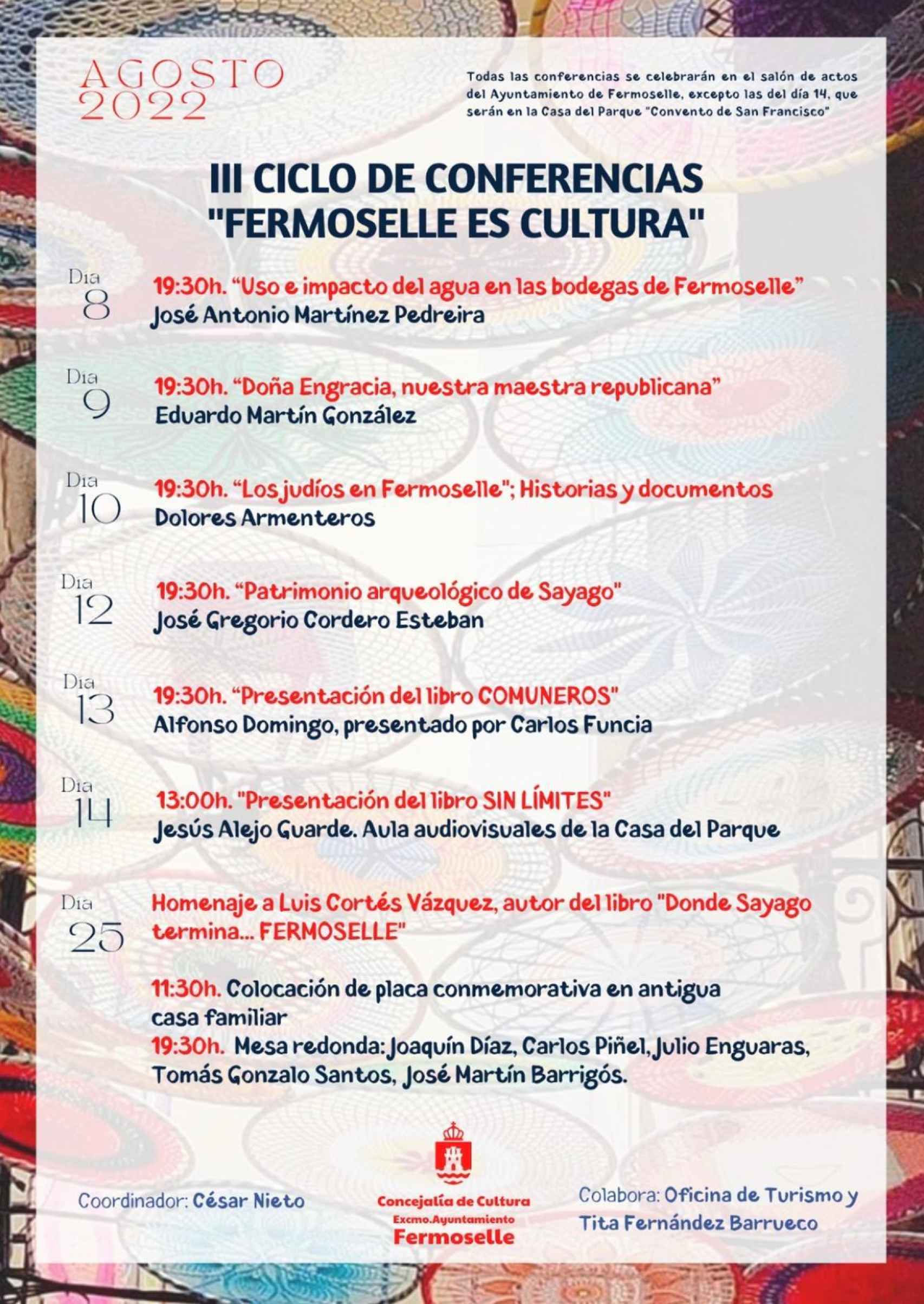 Programa del Ciclo de Conferencias 'Fermoselle es cultura'