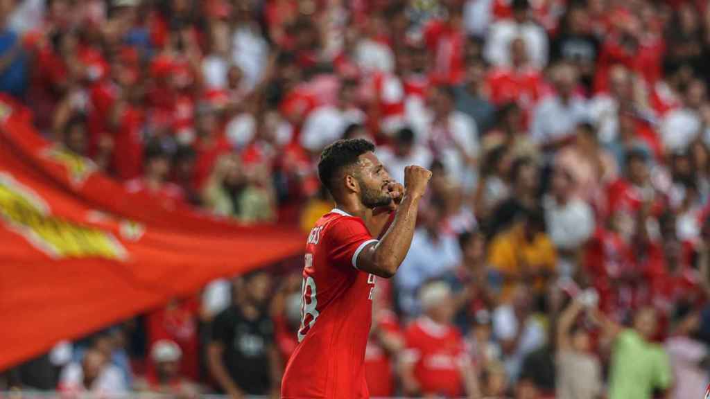 Gonçalo Ramos celebra un gol con el Benfica.