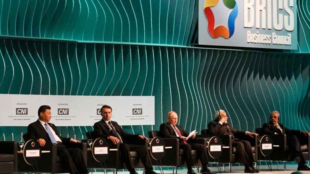 Los líderes de los BRICS, durante el último Bussiness Council.