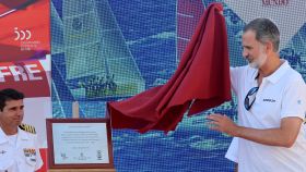 Felipe VI en el club náutico de Palma de Mallorca durante el homenaje a la Comisión Naval de Regatas de la Armada