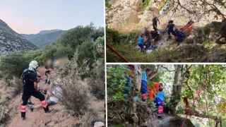 Los rescates en Málaga de excursionistas accidentados y perdidos.