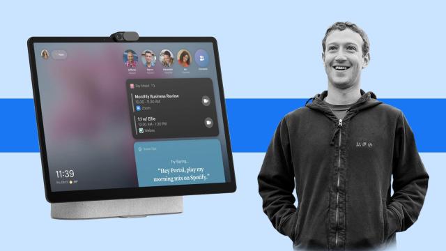 Fotomontaje con Mark Zuckerberg y Portal de Meta.