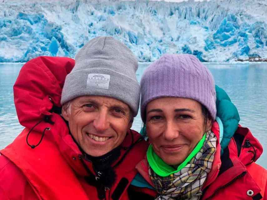 Ana Botín y Jesús Calleja, durante su expedición a Groenlandia para grabar un programa de Planeta Calleja.