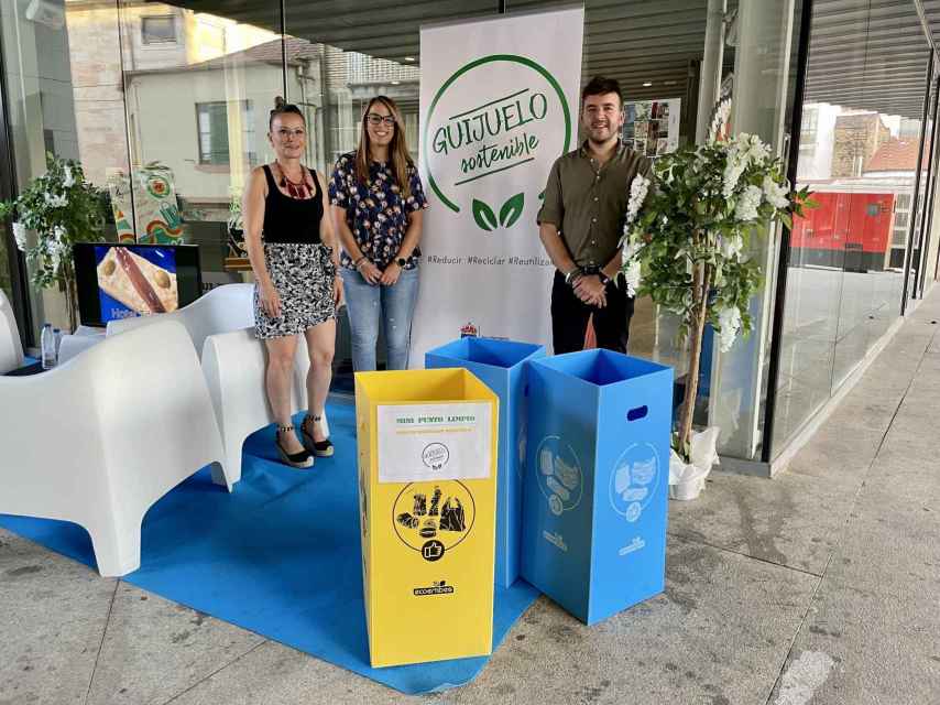 Acto de presentación de la campaña de reciclaje durante las fiestas de Guijuelo